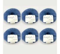 Angel by Permin Lot de 6 fils de soie mohair pour enfant (70/30) (49 bleu jeans)