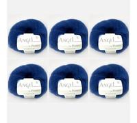 Angel by Permin Lot de 6 fils de soie mohair pour enfant (70/30) (69 bleu)