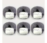 Angel by Permin Lot de 6 fils de soie mohair pour enfant (70/30) (93 mauve)