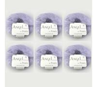 Angel by Permin Lot de 6 fils de soie mohair pour enfant (70/30) (95 violet doux)