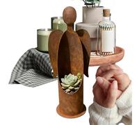 Angel Candle Holder - Christmas Metal Candlestick, Elegant Table Ornament | Vintage Iron Candle Stand, Decorative Centerpiece for Home Mantle Holiday Fireplace Indoor Christmas Festival Table Decorati