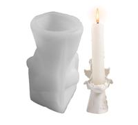 Angel Candle Mold, Christmas Casting Mould with DIY Holder Design, Candlest | Candlestick Holder Mould for Artists Beginners Art Teachers Hobbyists Craft Lovers Home Apartment Office Events