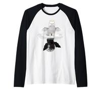 Angel Cat and Devil Cat Funny Kitty Kitten Cats Lovers Manche Raglan