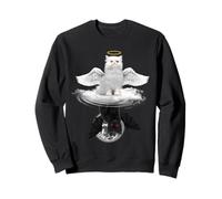 Angel Cat and Devil Cat Funny Kitty Kitten Cats Lovers Sweatshirt