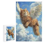 Angel Cat in Heaven Puzzle 1000 Pièces Educa Jouet en Bois Cadeau Unique Décoration Intérieure Jeu Éducatif Challenge Toy Adultes Et Enfants À Partir De 14 Ans 1000 PCS