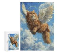 Angel Cat in Heaven Puzzle 1000 Pièces Educa Jouet en Bois Cadeau Unique Décoration Intérieure Jeu Éducatif Challenge Toy Adultes Et Enfants À Partir De 14 Ans 300 PCS