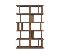 Ángel Cerdá - Bibliothèque en Bois de Noyer avec étagères irrégulières - Bibliothèque Moderne - Bibliothèque de Salon - Durable et Fonctionnelle - 120 x 23 x 195 x 195 cm