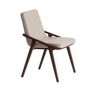 Angel Cerdá - Chaise de Salle à Manger Rembourrée en Similicuir Vison | Chaises de Salle à Manger Modernes, Design Minimaliste | 54 x 59 x 80 cm, Pieds en Bois de Frêne Couleur Noyer | Confortable