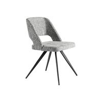 Chaise en tissu et pieds en acier noir 4010C, 53 x 61 x 82 cm. -
