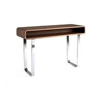 Angel Cerda Console en bois de noyer et pieds en acier chromé, style moderne