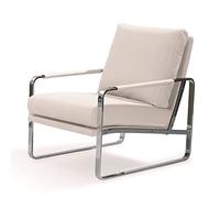 Angel Cerda Fauteuil tapissé en Similicuir avec Structure en Acier chromé de 22 microns. Marque