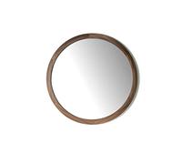 Angel Cerdá - Miroir Rond Mural avec Cadre en Bois de Noyer - Miroir Polyvalent pour Mur - Matériaux Résistants - Élégance et Design Contemporain - Ø90 x 4 cm