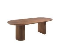 Table de salle à manger en noyer 1104C, Ø240 x 105 x 75 cm. -