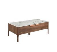 Table basse de noyer 2046C, 120 x 60 x 40 cm. -