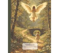 Angel Composition Notebook: Angelic Girl Watching Over a Child, Vintage Victorian Oil Painting | Wide Ruled Book for Work or School, Writing, Prayer, ... Gift for Christians, Church and Study Notes