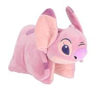 Angel Coussin en Peluche - 2-en-1 Peluche & Coussin Pliable pour Enfant 25 cm - Lilo & Stitch - Coussin Rose Doux - Cadeau pour Fille & garçon