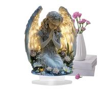 Angel Decor - 2d Acrylique Prière Ange Signe Décor de Noël | Ornements décoratifs d'art de pièce maîtresse - pour l'entrée de bureau de chambre à coucher d'étude de salon extérieur d'intérieur d'art i