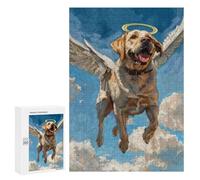 Angel Dog in Heaven Painting -6 Puzzle 1000 Pièces Educa Jouet en Bois Cadeau Unique Décoration Intérieure Jeu Éducatif Challenge Toy Adultes Et Enfants À Partir De 14 Ans 300 PCS