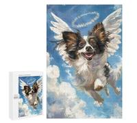 Angel Dog in Heaven Puzzle 1000 Pièces Educa Jouet en Bois Cadeau Unique Décoration Intérieure Jeu Éducatif Challenge Toy Adultes Et Enfants À Partir De 14 Ans 1000 PCS
