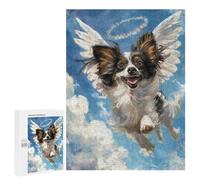 Angel Dog in Heaven Puzzle 1000 Pièces Educa Jouet en Bois Cadeau Unique Décoration Intérieure Jeu Éducatif Challenge Toy Adultes Et Enfants À Partir De 14 Ans 500 PCS