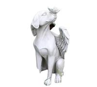 Angel Dog Memorial Statue, Statue, Sculpture à Main Vive et Exquise Hand G Memorials & Tombstones Synthetic Resin Pet Pet Stone adapté aux Jardins Extérieurs