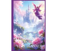 Angel Dot Grid Bullet Style 2026 Year Planner Journal: 150 Page hardback notebook of dot grid, blank and prompt pages with tabs and 2026 year to view calendar