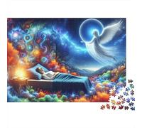 Angel Dreams Spiritual Nightscapes Puzzles 1000 Pieces Cadeau Unique Jeu Éducatif Challenge Toy À De Qualité Supérieure Peinture Art pour Adultes Et Enfants À Partir De 12 Ans 52x38cm/1000pcs