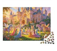Angel Elves 1000 Pièces Puzzles Recy airy Tale Castle Puzzle pour Personnes Âgées Puzzle Game Props for Famille et Amis Anniversaires Great Cadeau 52x38cm/1000pcs