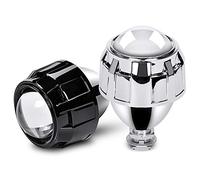 Angel Eyes LumièRe De Voiture Carrête de voiture 2,5 pouces HID BI XENON phare Mini Projecteur Lentille de projecteur RÉDOFIT H4 H7 LENTILLE DE PHAMPLE DE PHASSE NOIR Silver Utilisation H1 Ampoule ( C