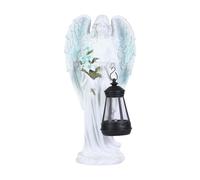 Angel Figurine, Resin Garden Sculpture, Built in Solar Lights, Waterproof Outdoor Design, Decorative Yard Art for Walkway, Patio, Farm, Driveway, Lawn, Home Decoration, 4.06x3.35x4.88 inches