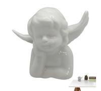 Angel Figurines Home Decor, Angel Figurines,Angle de sculpture adorable en céramique - Ornement de statue de table, sculpture de chérubin commémorative, statues de chérubin de jardin pour intérieur, e