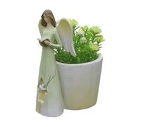Angel Fiorter - Figurine Pot, titulaire en résine | Statues de jardin pot en résine en ange figurine pot sympathique statues conteneur pour extérieur intérieur paysage succulent arrangement