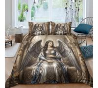 Angel Gabriel Stone Arch Housse de Couette 3 Pieces 3D Fermeture Eclair