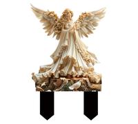 Angel Garden Statue - Angel Girl Nourning Pigeons Sculpture Stage | Sculpture d'art Acrylique extérieur, Ornement de pelouse décoratif, Accent de Parcours de Patio de Jardin, Figurine d'ange