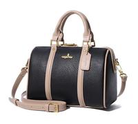 Angel Kiss Sac à main et sac à main en cuir végétalien avec poignée sur le dessus et bandoulière pour femme, noir