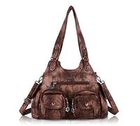 Angel Kiss Sacs à main pour femme - Grand sac besace en cuir synthétique souple - Sac à bandoulière pour femme, marron