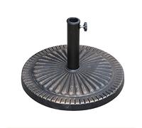 Angel Living 14kg Pied de Parasol Rond Jardin Patio Parasol Support Base de résine Bronze avec Motifs floraux