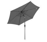 Angel Living 250cm Parasol de Jardin Manivelle Inclinable, Empêche de La Lumière Solaire Directe et Anti-ultraviolet, Parasol pour Patio et Jardin, Toile Balcon Patio Terrasse (Gris)