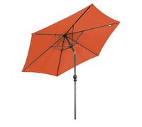 Angel Living 250cm Parasol Manivelle Inclinable de Jardin, Empêche de La Lumière Solaire Directe et Anti-ultraviolet, Parasol pour Patio et Jardin, Toile Balcon Patio Terrasse (Terre cuite)