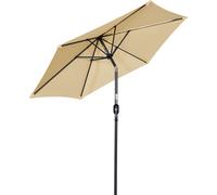 Angel Living 270cm Parasol Inclinable Inoxydable en acier et polyester Beige