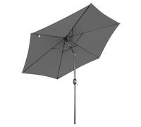 Angel Living 270cm Parasol Manivelle Inclinable Jardin, Empêche de La Lumière Solaire Directe et Anti-ultraviolet, Parasol pour Patio et Jardin, Toile pour Balcon Patio Terras (Gris)