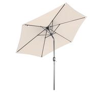Angel Living 270cm Parasol Manivelle Inclinable Jardin, Empêche de La Lumière Solaire Directe et Anti-ultraviolet, Parasol pour Patio et Jardin, Toile pour Balcon Patio Terras (Crème)