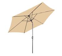 Angel Living 300cm Parasol Manivelle Inclinable de Jardin, Empêche de La Lumière Solaire Directe et Anti-ultraviolet, Parasol pour Patio et Jardin, Toile Balcon Patio Terras (Beige)