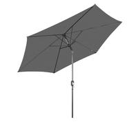 Angel Living 300cm Parasol Manivelle Inclinable de Jardin, Empêche de La Lumière Solaire Directe et Anti-ultraviolet, Parasol pour Patio et Jardin, Toile Balcon Patio Terras (Gris)
