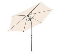 Angel Living 300cm Parasol Manivelle Inclinable de Jardin, Empêche de La Lumière Solaire Directe et Anti-ultraviolet, Parasol pour Patio et Jardin, Toile Balcon Patio Terras (Crème)
