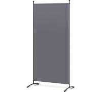 Angel Living 80X180CM Paravent individuel Cloison de séparation Paravent Cloison de séparation en acier et polyester Gris