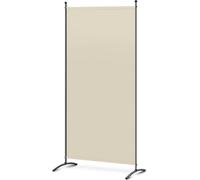Angel Living 80X180CM Paravent individuel Cloison de séparation Paravent Cloison de séparation en acier et polyester,Beige