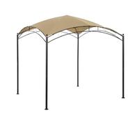 Angel Living Abri d'Extérieur en Arc, Toit en Polyester Hydrofuge Arc Tonnelle de Jardin Structure en Fer Résistante Protection UV50+ et Intempéries pour Jardin/Terrasse 2.5M x 2.5M (Beige