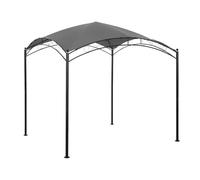 Angel Living Abri d'Extérieur en Arc, Toit en Polyester Hydrofuge Arc Tonnelle de Jardin Structure en Fer Résistante Protection UV50+ et Intempéries pour Jardin/Terrasse 2.5M x 2.5M (Gris