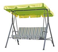 Ange Living Extérieur Jardin Patio Balancelle 3 Seat Canopy Suspendu Hamac (Vert Pomme)